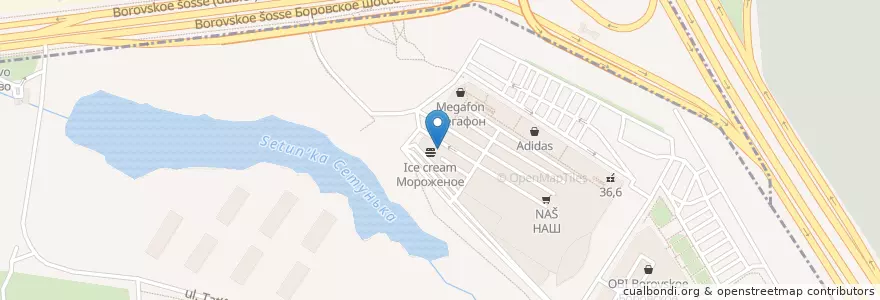 Mapa de ubicacion de Ванчо пицца en 俄罗斯/俄羅斯, Центральный Федеральный Округ, Москва, Поселение Московский.