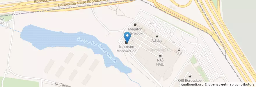 Mapa de ubicacion de Барбекю en 俄罗斯/俄羅斯, Центральный Федеральный Округ, Москва, Поселение Московский.
