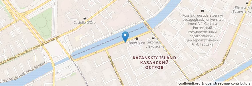 Mapa de ubicacion de Библиотека при институте имени Гёте en Russia, Northwestern Federal District, Leningrad Oblast, Saint Petersburg, Адмиралтейский Район.