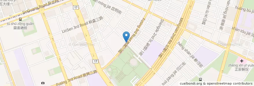 Mapa de ubicacion de 蔬菜蛋餅 en 타이완, 가오슝시, 첸전구.