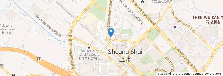 Mapa de ubicacion de 中信找換店 en 中国, 香港, 广东省, 新界, 北區.