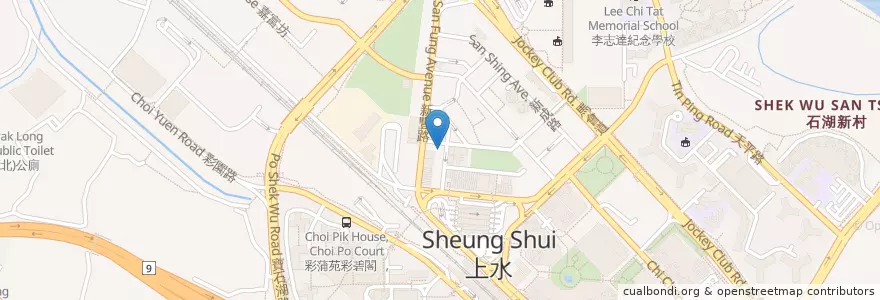 Mapa de ubicacion de 香港神的教會上水聚會處 en China, Hong Kong, Guangdong, New Territories, North District.
