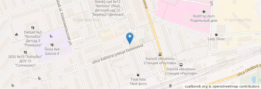 Mapa de ubicacion de Арго en روسيا, Центральный Федеральный Округ, محافظة موسكو, Городской Округ Реутов.