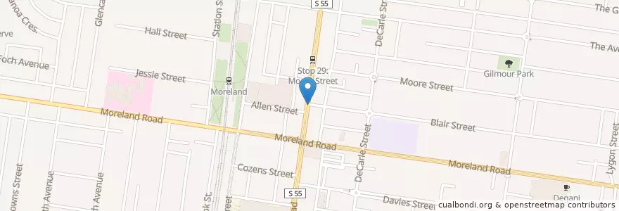 Mapa de ubicacion de My Chemist en Australie, Victoria, City Of Moreland.