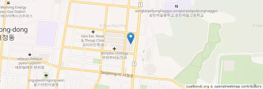 Mapa de ubicacion de 라라코스트 en Corée Du Sud, Gyeonggi, 평택시.