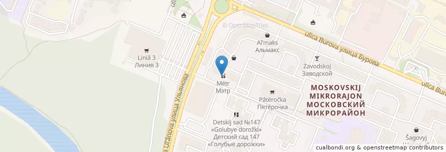 Mapa de ubicacion de Мэтр en Rússia, Distrito Federal Central, Брянская Область, Брянский Район, Городской Округ Брянск.