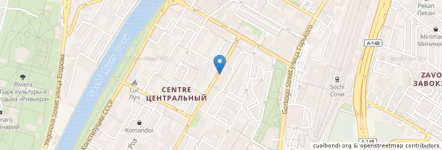 Mapa de ubicacion de ДЮСШ по шахматам en Rusia, Южный Федеральный Округ, Krai De Krasnodar, Городской Округ Сочи.