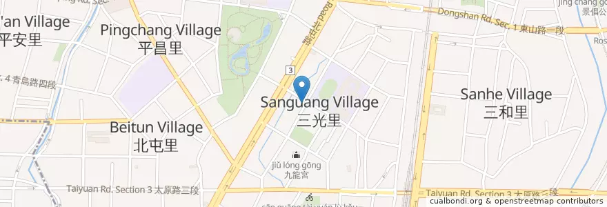 Mapa de ubicacion de 呷尚寶九龍店 en تايوان, تاي شانغ, 北屯區.