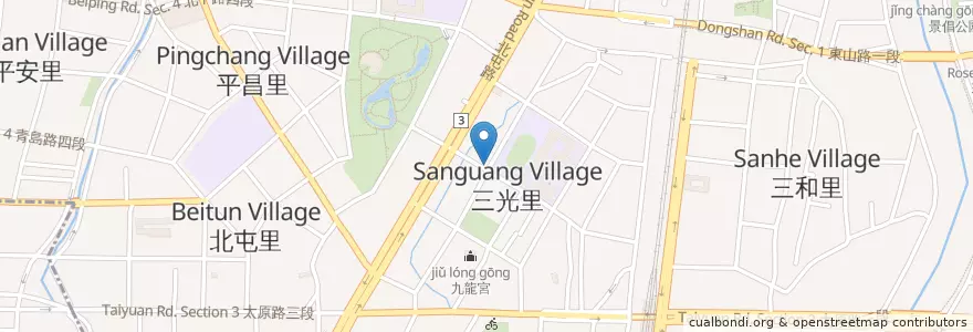 Mapa de ubicacion de 弘爺漢堡 en 타이완, 타이중 시, 베이툰 구.