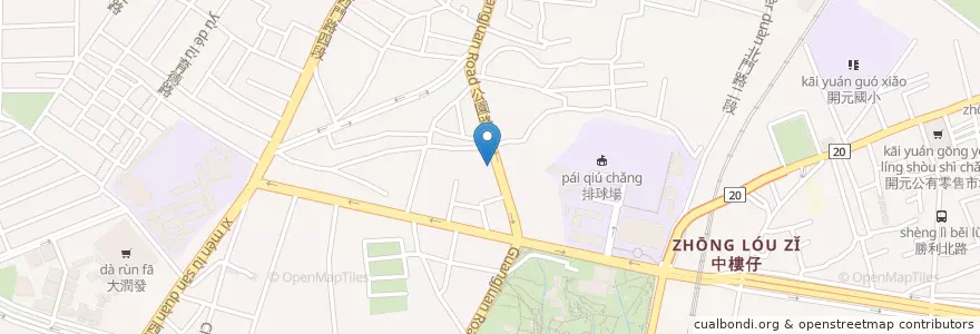 Mapa de ubicacion de 王恭亮復健科診所 en Taiwan, 臺南市, 北區.