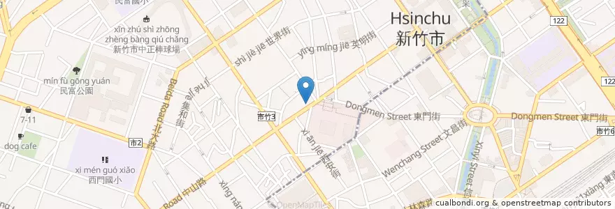 Mapa de ubicacion de Zangyou en 臺灣, 臺灣省, 新竹市.