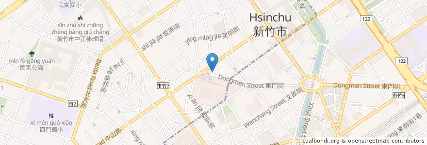Mapa de ubicacion de 第一商業銀行 en 타이완, 타이완성, 신주시.