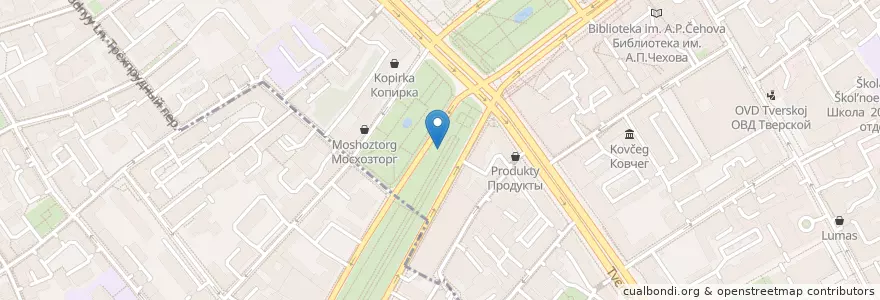 Mapa de ubicacion de Городской туалет en Rusia, Distrito Federal Central, Москва, Distrito Administrativo Central, Тверской Район.