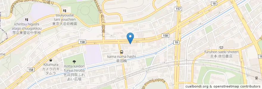 Mapa de ubicacion de リンガーハット en 일본, 도쿄도, 多摩市.