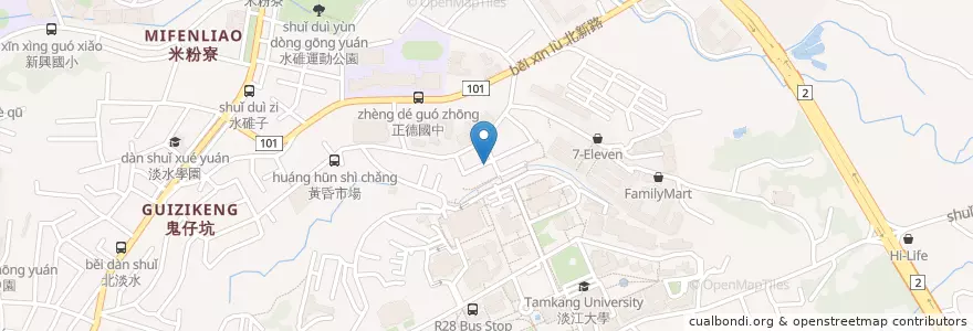 Mapa de ubicacion de 頂好滷味 en Taiwán, Nuevo Taipéi, 淡水區.