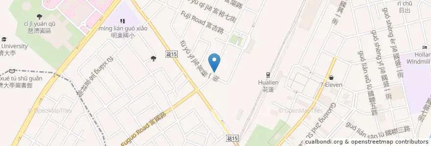 Mapa de ubicacion de 素食自助餐 en 臺灣, 臺灣省, 花蓮縣, 花蓮市.