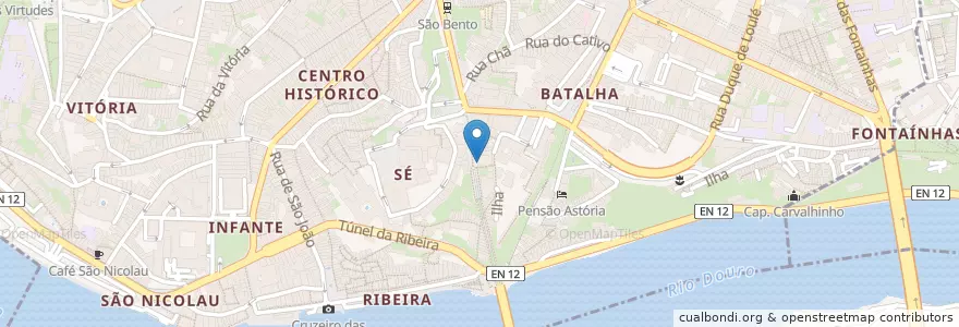 Mapa de ubicacion de Restaurante Chinês en 포르투갈, 노르트 지방, 포르투, Área Metropolitana Do Porto, Porto, Vila Nova De Gaia, Cedofeita, Santo Ildefonso, Sé, Miragaia, São Nicolau E Vitória.
