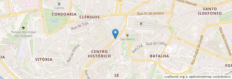 Mapa de ubicacion de Kanpai Downtown en Portugal, Norte, Área Metropolitana Do Porto, Porto, Porto, Cedofeita, Santo Ildefonso, Sé, Miragaia, São Nicolau E Vitória.