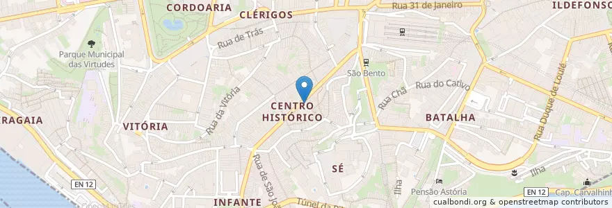 Mapa de ubicacion de Casa das Associações en البرتغال, المنطقة الشمالية (البرتغال), Área Metropolitana Do Porto, بورتو, بورتو, Cedofeita, Santo Ildefonso, Sé, Miragaia, São Nicolau E Vitória.