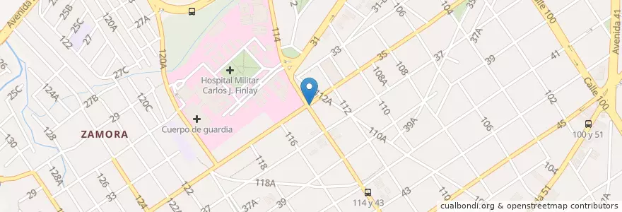 Mapa de ubicacion de Bar Cafetería "Ampudia" en Küba, La Habana, Marianao.