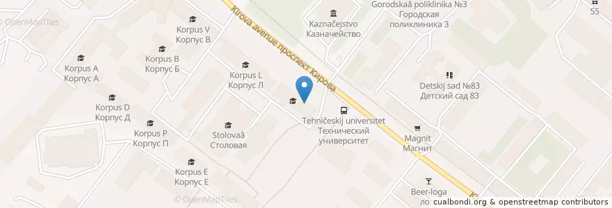 Mapa de ubicacion de Почта Банк en Rússia, Северо-Западный Федеральный Округ, Мурманская Область, Городской Округ Мурманск.