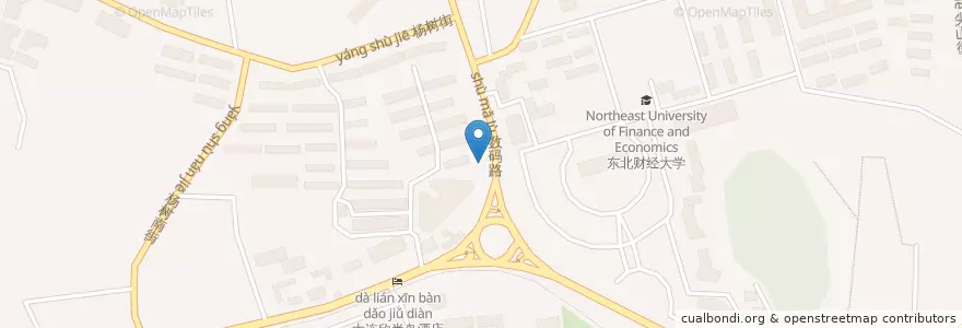 Mapa de ubicacion de 开诚烤肉 en 中国, 辽宁省, 大连市, 沙河口区, 黑石礁街道.