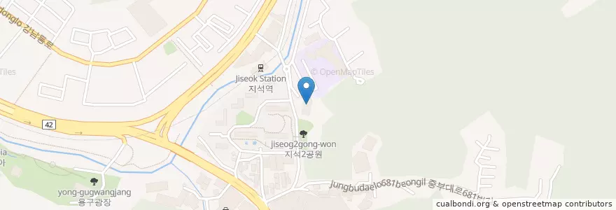 Mapa de ubicacion de 강남교회 en South Korea, Gyeonggi-Do, Yongin-Si, 기흥구.
