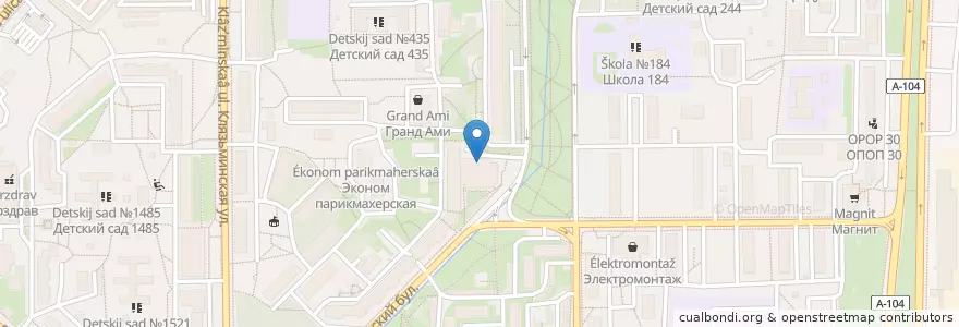 Mapa de ubicacion de Горздрав en Rusia, Distrito Federal Central, Москва, Северный Административный Округ, Дмитровский Район.