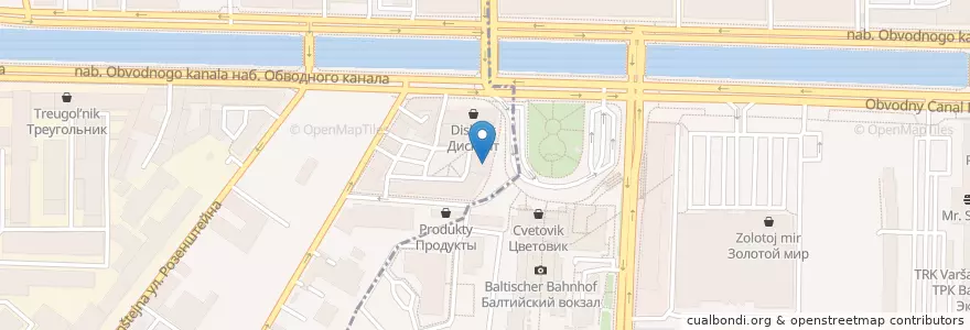 Mapa de ubicacion de Вкусная курочка en Rusia, Северо-Западный Федеральный Округ, Óblast De Leningrado, San Petersburgo, Адмиралтейский Район.