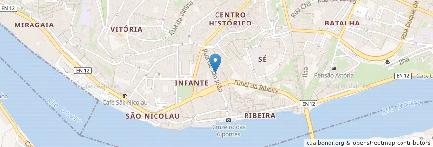 Mapa de ubicacion de Ribermel en Portugal, Norte, Porto, Área Metropolitana Do Porto, Porto, Vila Nova De Gaia, Cedofeita, Santo Ildefonso, Sé, Miragaia, São Nicolau E Vitória.