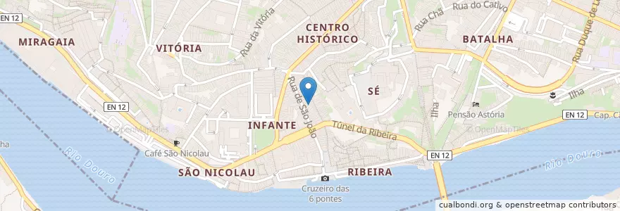 Mapa de ubicacion de Clínica Dentária do Infante en ポルトガル, ノルテ, Porto, Área Metropolitana Do Porto, Porto, Vila Nova De Gaia, Cedofeita, Santo Ildefonso, Sé, Miragaia, São Nicolau E Vitória.