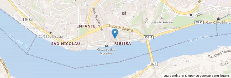 Mapa de ubicacion de Escondidinho do Barredo en البرتغال, المنطقة الشمالية (البرتغال), بورتو, Área Metropolitana Do Porto, بورتو, Vila Nova De Gaia, Santa Marinha E São Pedro Da Afurada.