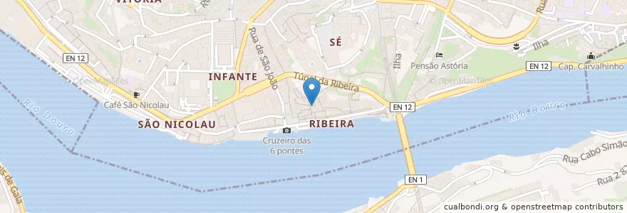 Mapa de ubicacion de Centro Social do Barredo en Portugal, Norte, Porto, Área Metropolitana Do Porto, Porto, Vila Nova De Gaia, Santa Marinha E São Pedro Da Afurada.