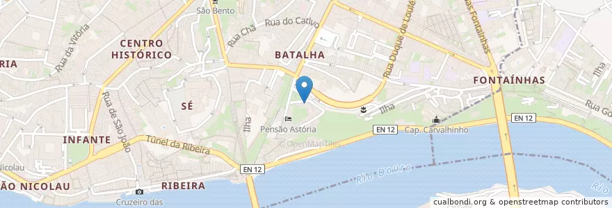 Mapa de ubicacion de Hot Five Jazz & Blues Club en Portugal, Norte, Porto, Área Metropolitana Do Porto, Porto, Vila Nova De Gaia, Cedofeita, Santo Ildefonso, Sé, Miragaia, São Nicolau E Vitória.