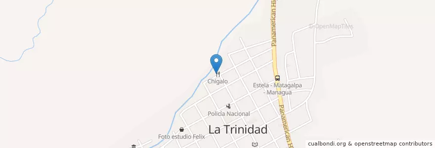 Mapa de ubicacion de Chigalo en 尼加拉瓜, Estelí, La Trinidad (Municipio).