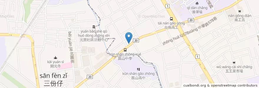 Mapa de ubicacion de 鴨香飯 en Taiwan, Tainan, 永康區.