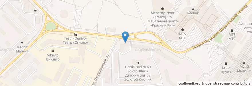 Mapa de ubicacion de Московский Кредитный Банк en Rússia, Distrito Federal Central, Oblast De Moscou, Городской Округ Мытищи.