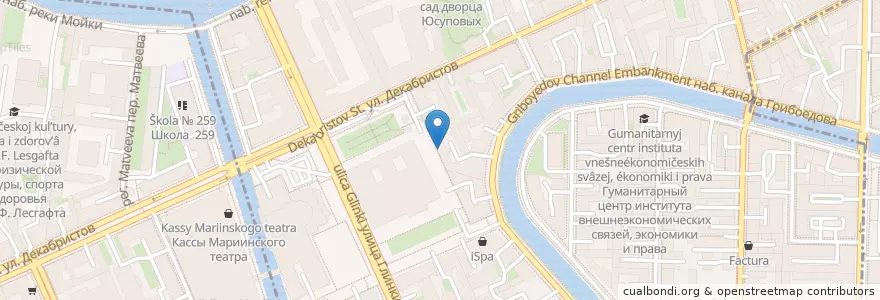 Mapa de ubicacion de Terki en Rusia, Северо-Западный Федеральный Округ, Óblast De Leningrado, San Petersburgo, Адмиралтейский Район, Адмиралтейский Округ.