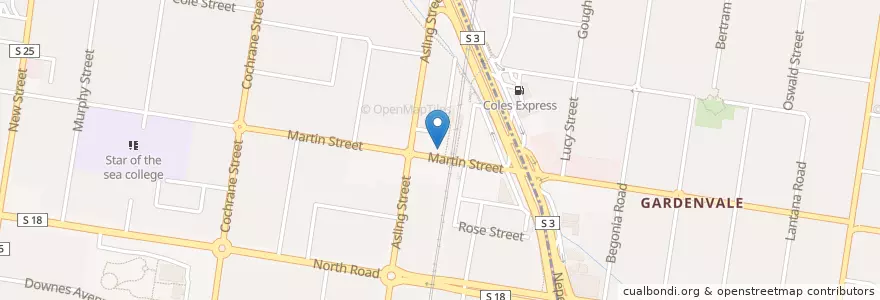 Mapa de ubicacion de Fish n chips en Австралия, Виктория, City Of Bayside.