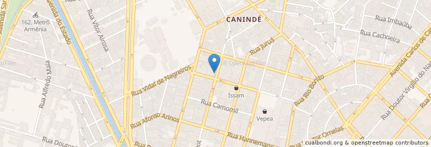 Mapa de ubicacion de Hotel Canindé en Brazil, Jihovýchodní Region, São Paulo, Região Geográfica Intermediária De São Paulo, Região Metropolitana De São Paulo, Região Imediata De São Paulo, São Paulo.