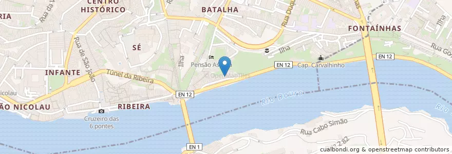 Mapa de ubicacion de À Bolina en Portekiz, Norte, Área Metropolitana Do Porto, Porto, Porto, Vila Nova De Gaia.