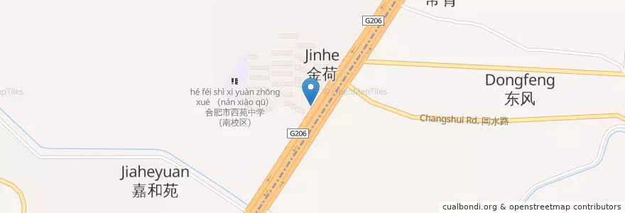 Mapa de ubicacion de 中国建设银行 en 중국, 안후이성, 허페이시, 包河区 (Baohe), 合肥市区.