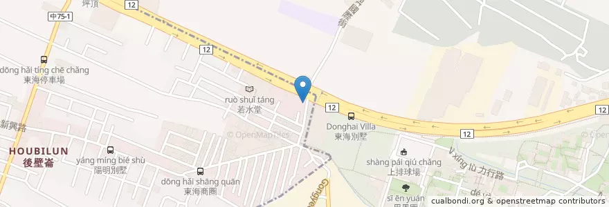 Mapa de ubicacion de Yvvis coffee en Taiwan, Taichung, Xitun District, Longjing District.