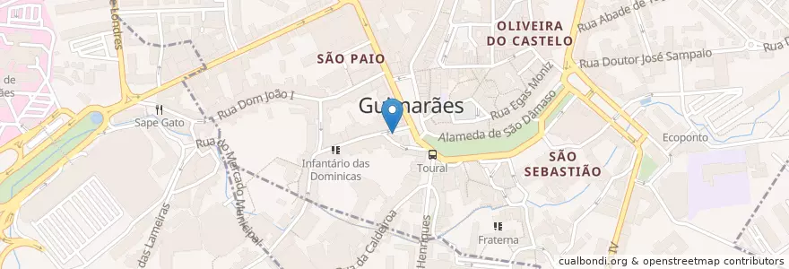 Mapa de ubicacion de Pizzaria Luzzo en 葡萄牙, 北部大區, Braga, Ave, Guimarães, Oliveira, São Paio E São Sebastião.