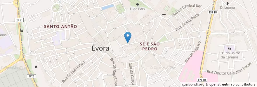 Mapa de ubicacion de Bar UE en Portogallo, Alentejo, Alentejo Central, Évora, Évora, Bacelo E Senhora Da Saúde, Évora.