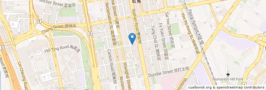 Mapa de ubicacion de 發記甜品 Lucky Dessert en 중국, 광둥성, 홍콩, 가우룽, 신제, 油尖旺區 Yau Tsim Mong District.