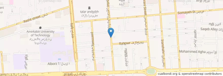 Mapa de ubicacion de رستوران ویلا en 伊朗, 德黑兰, شهرستان تهران, 德黑蘭, بخش مرکزی شهرستان تهران.