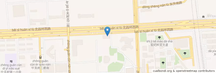 Mapa de ubicacion de 科苑餐厅 en 中国, 北京市, 河北省, 海淀区.
