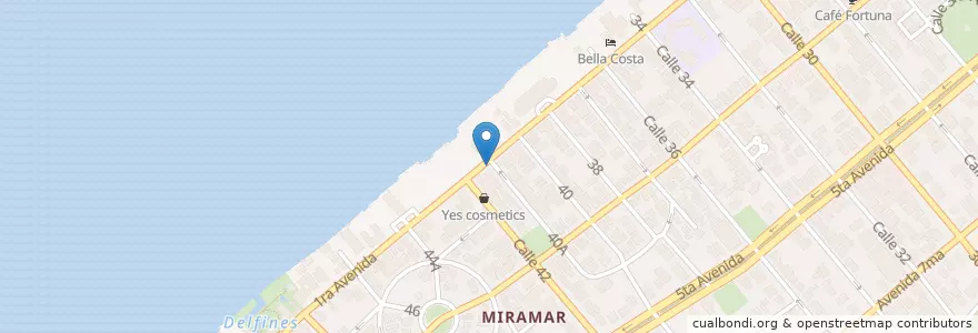 Mapa de ubicacion de Cupet 1ra y 40a en Cuba, La Habana.