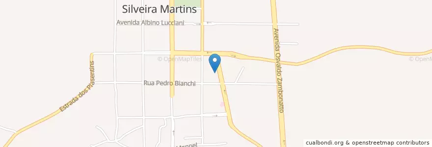 Mapa de ubicacion de Creche Municipal Elio Francisco Eccel en Brasil, Região Sul, Rio Grande Do Sul, Região Geográfica Intermediária De Santa Maria, Região Geográfica Imediata De Santa Maria, Silveira Martins.